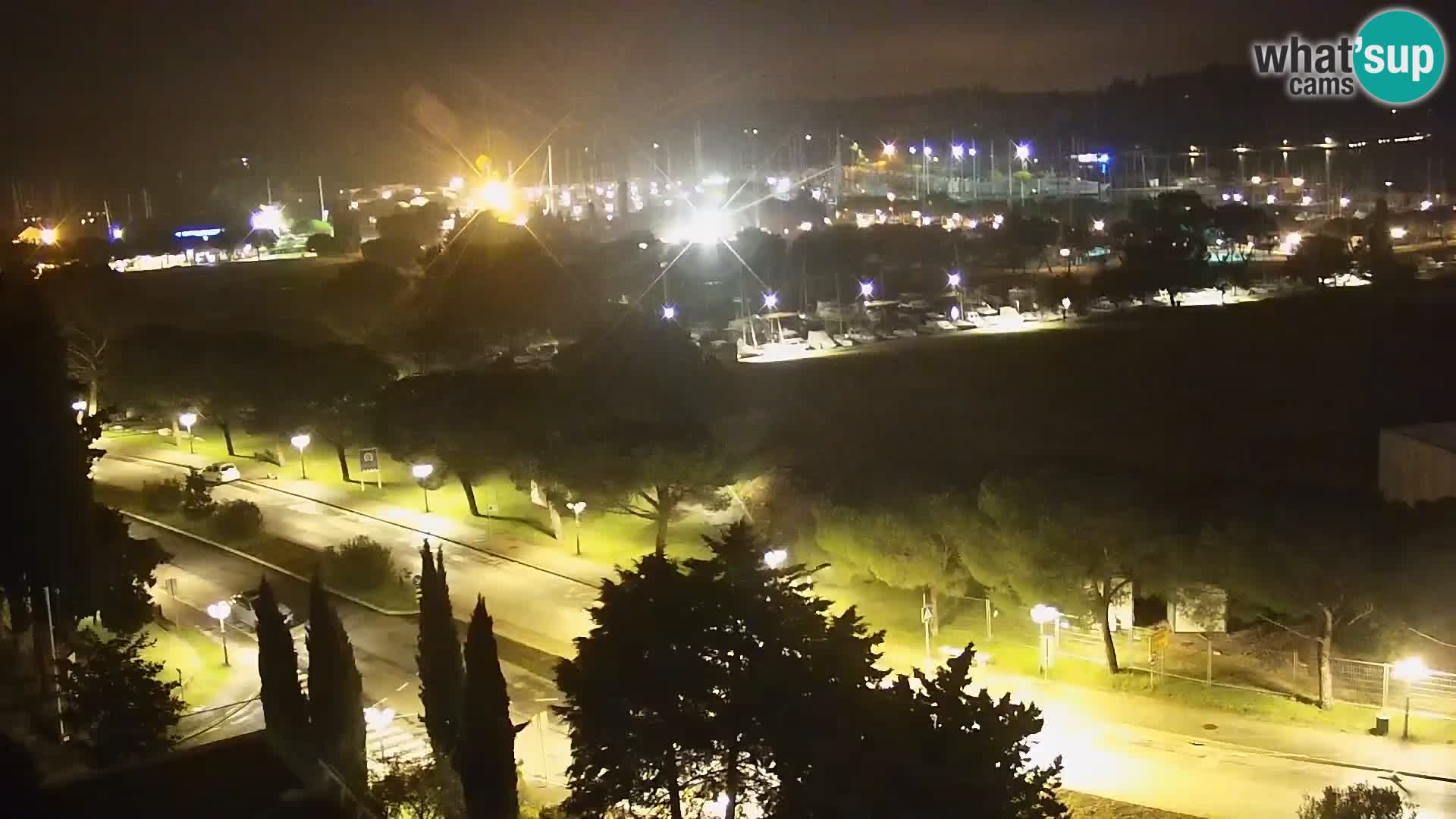 Portorož Live Webcam – view of the marina and tennis courts