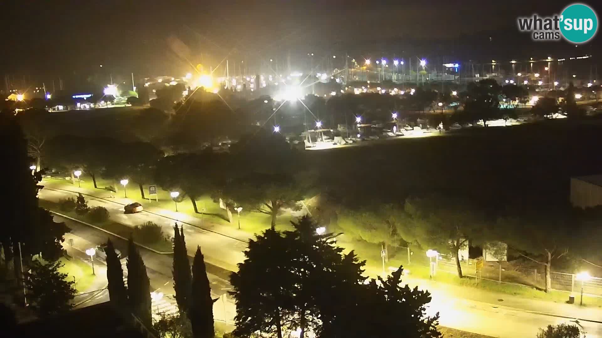 Portorož Live Webcam – vue sur la marina et les courts de tennis