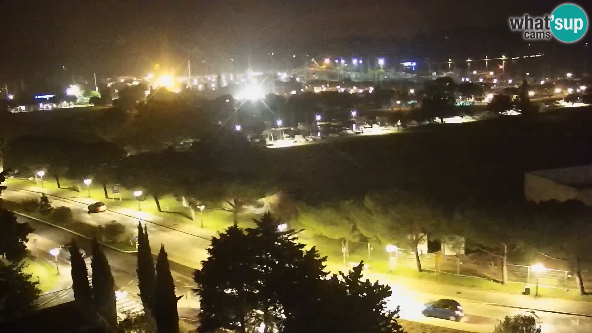 Portorož Webcam – Blick auf den Yachthafen und die Tennisplätze