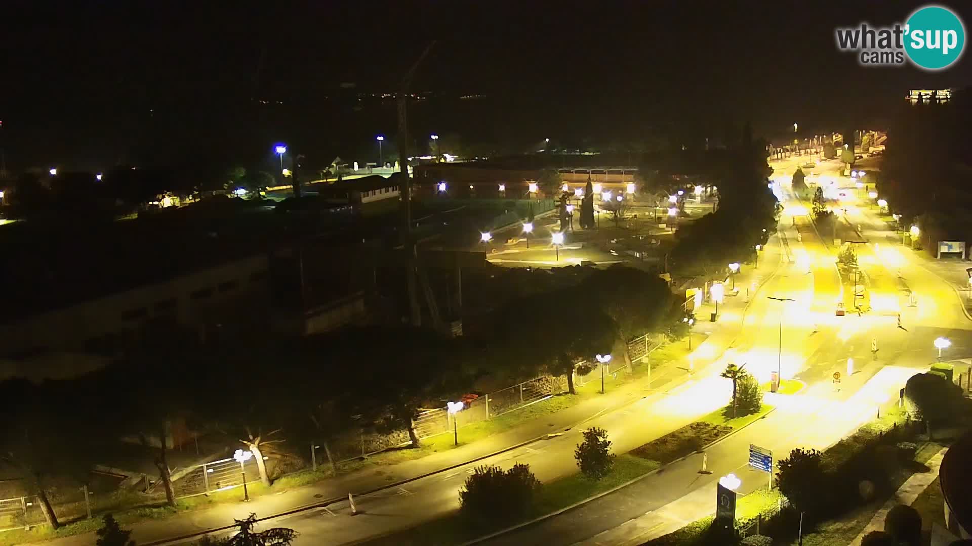 Portorož Live Webcam – vue sur la marina et les courts de tennis