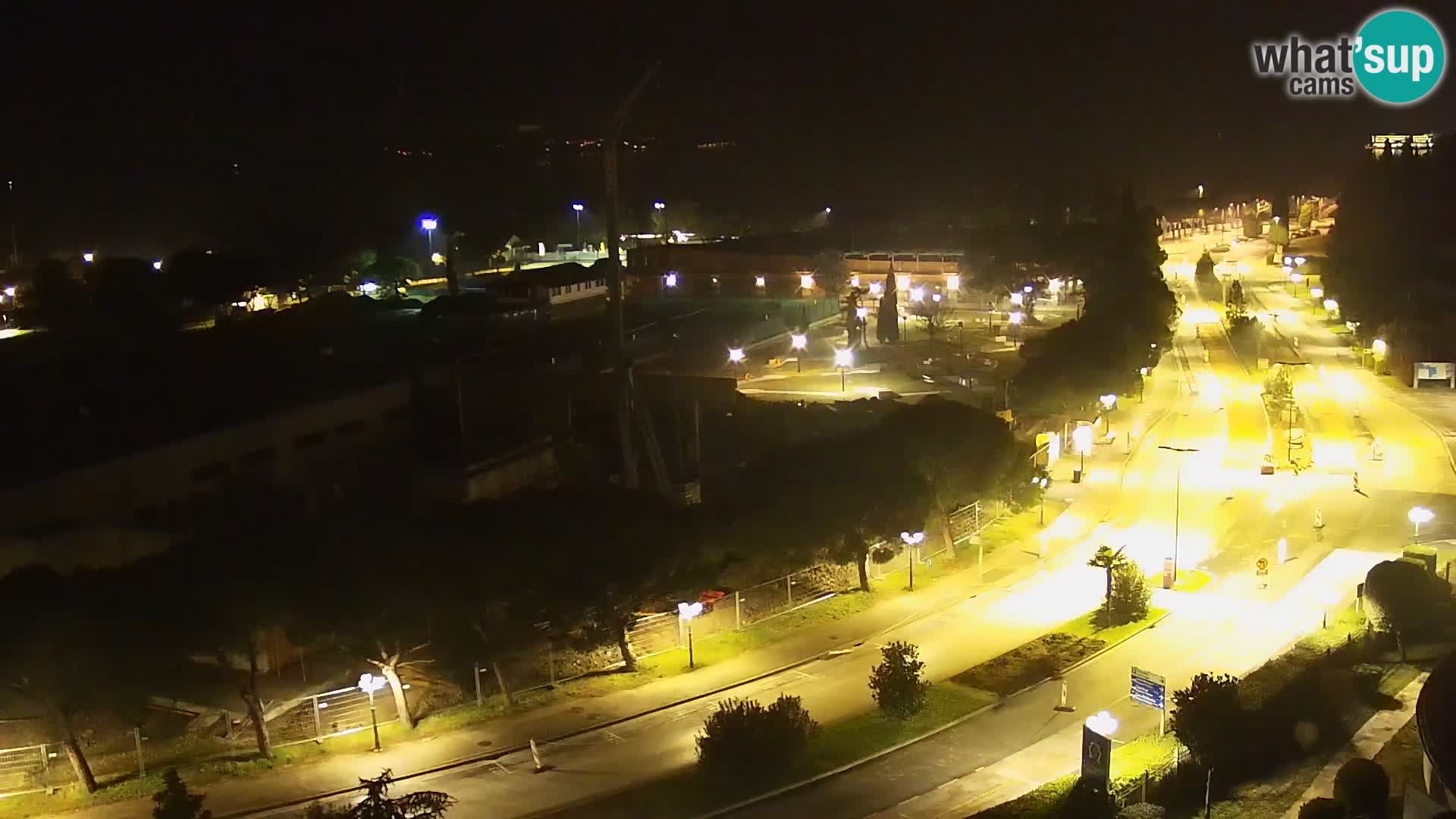 Portorož Webcam – Blick auf den Yachthafen und die Tennisplätze