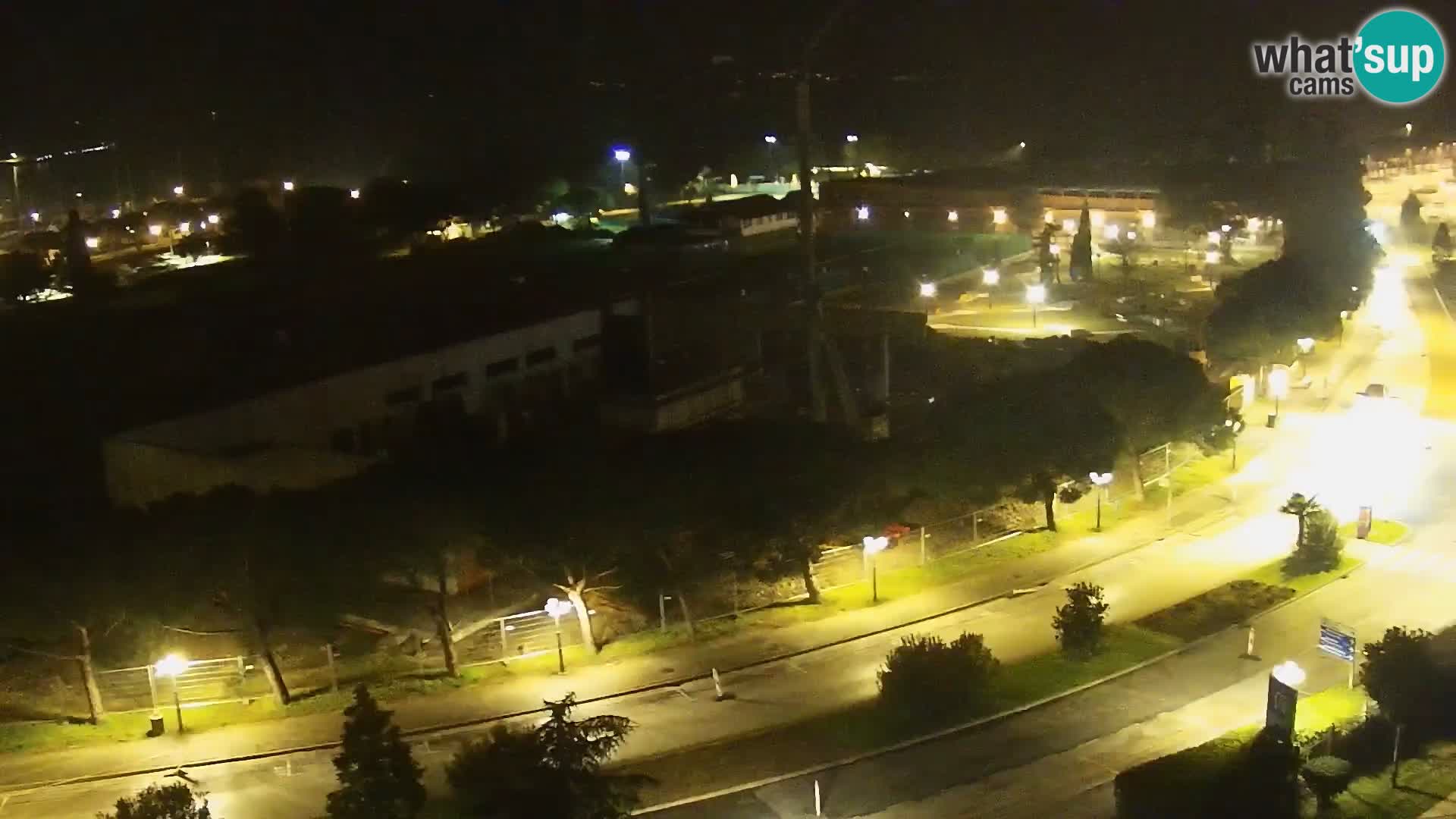 Portorož Live Webcam – vue sur la marina et les courts de tennis