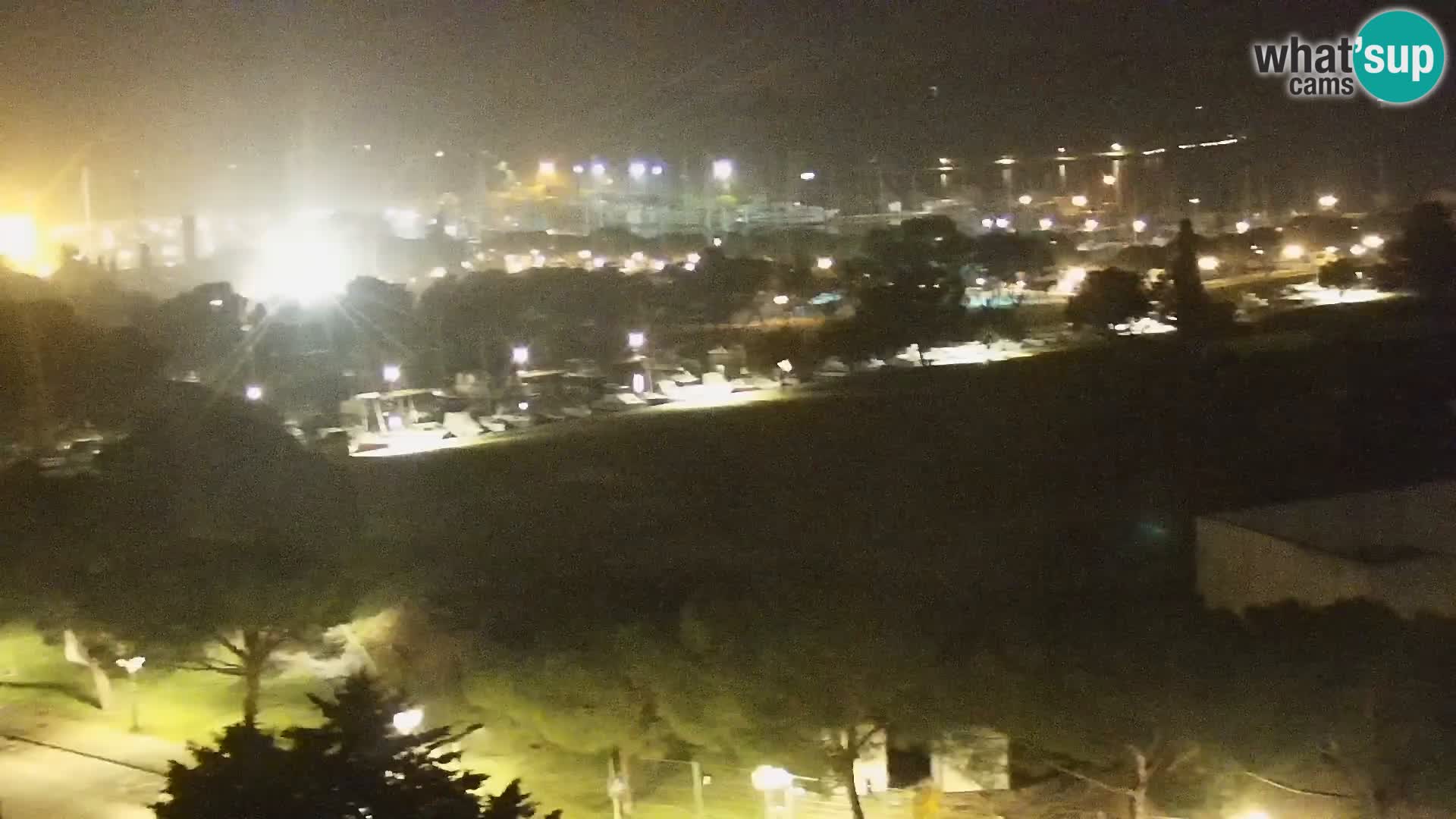 Portorož Live Webcam – view of the marina and tennis courts