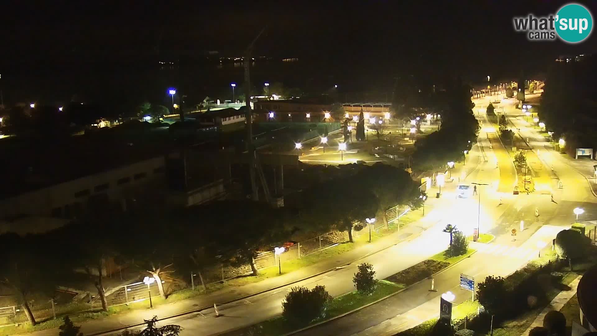 Portorož camera en vivo – vista del puerto deportivo y las canchas de tenis