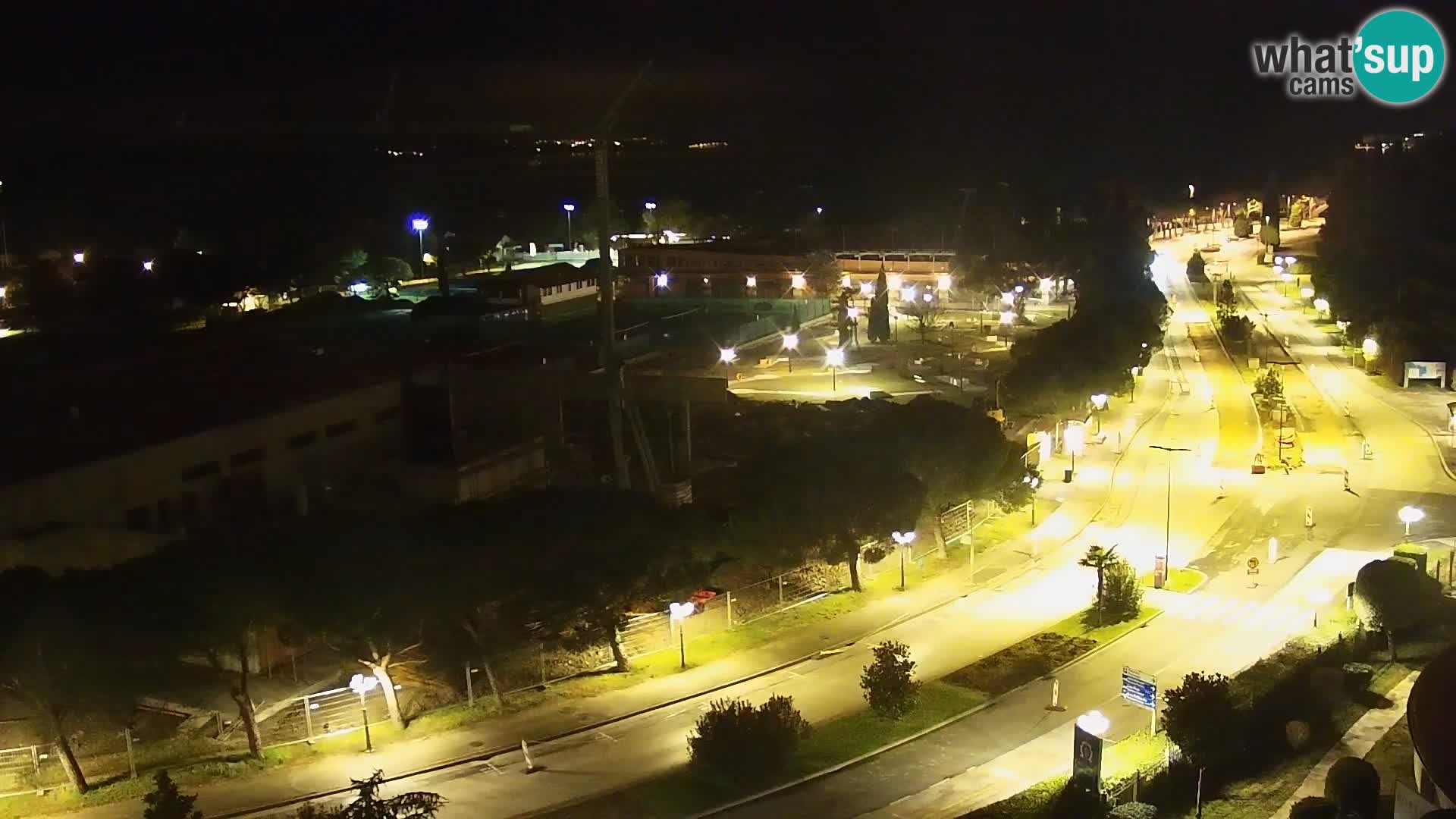 Portorož Live Webcam – vue sur la marina et les courts de tennis