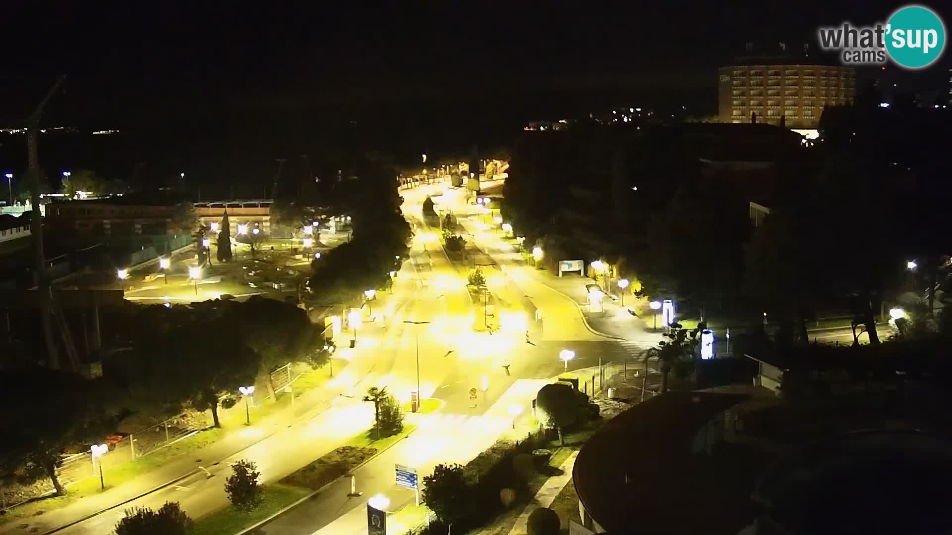 Portorož Live Webcam – vue sur la marina et les courts de tennis