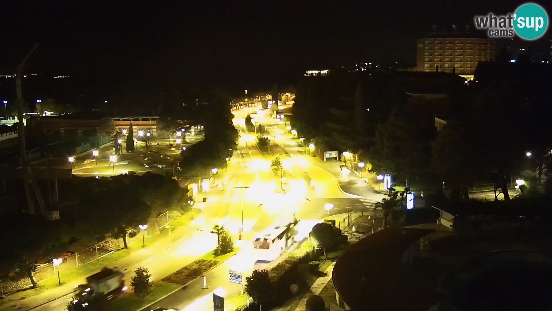 Portorož Webcam – Blick auf den Yachthafen und die Tennisplätze