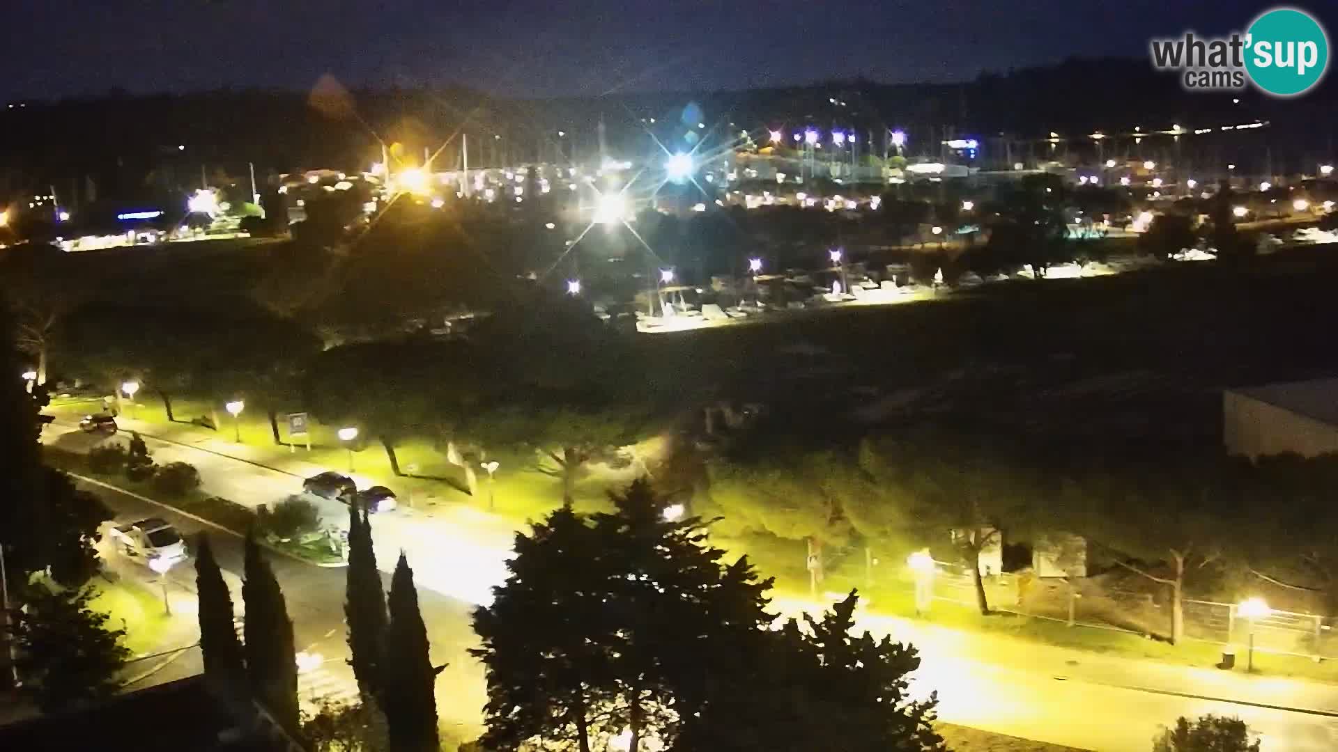 Portorož Webcam – Blick auf den Yachthafen und die Tennisplätze