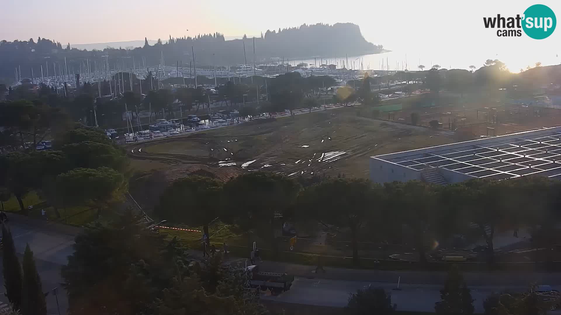 Portorož Live Webcam – view of the marina and tennis courts