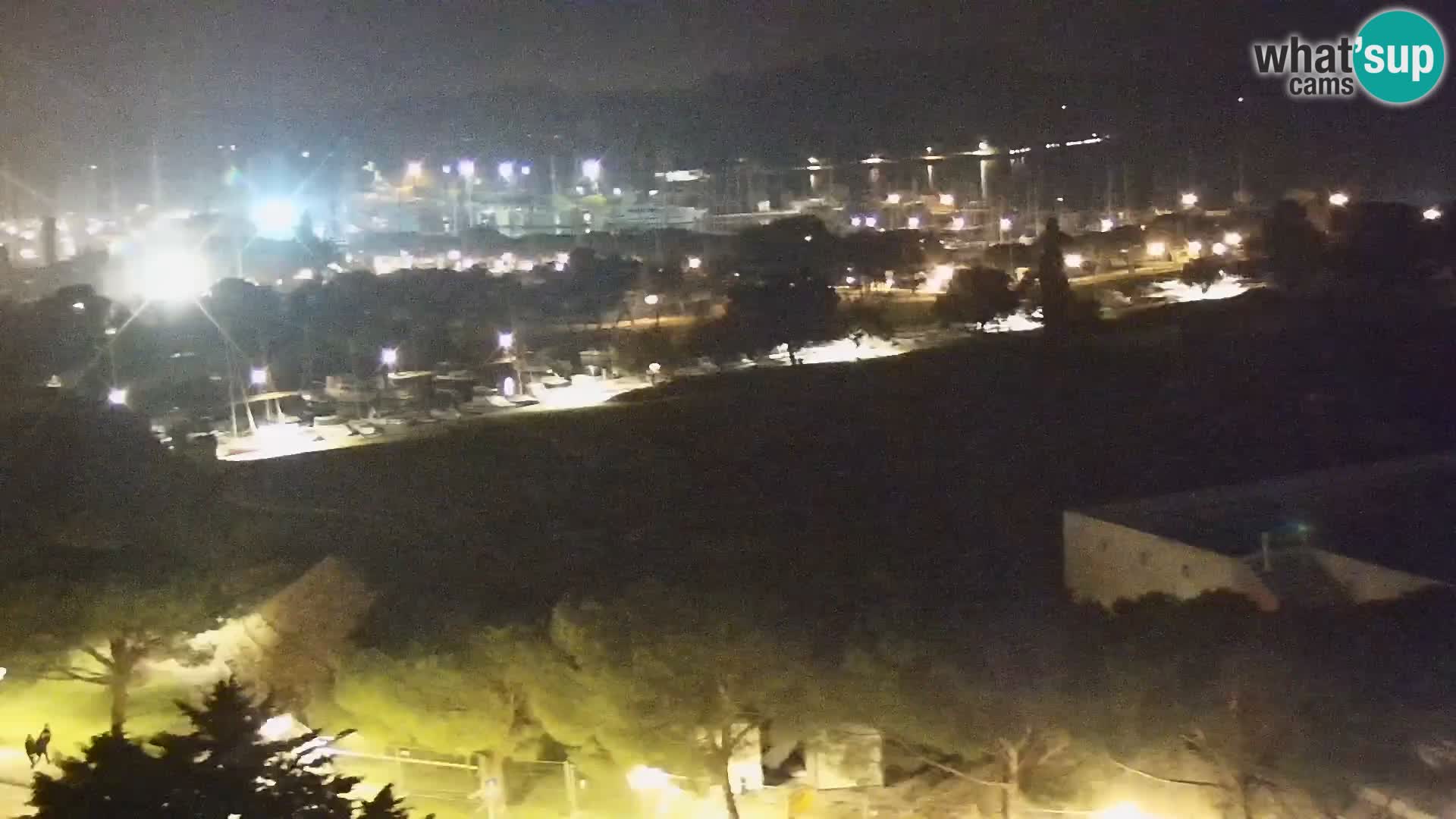 Portorož Live Webcam – view of the marina and tennis courts