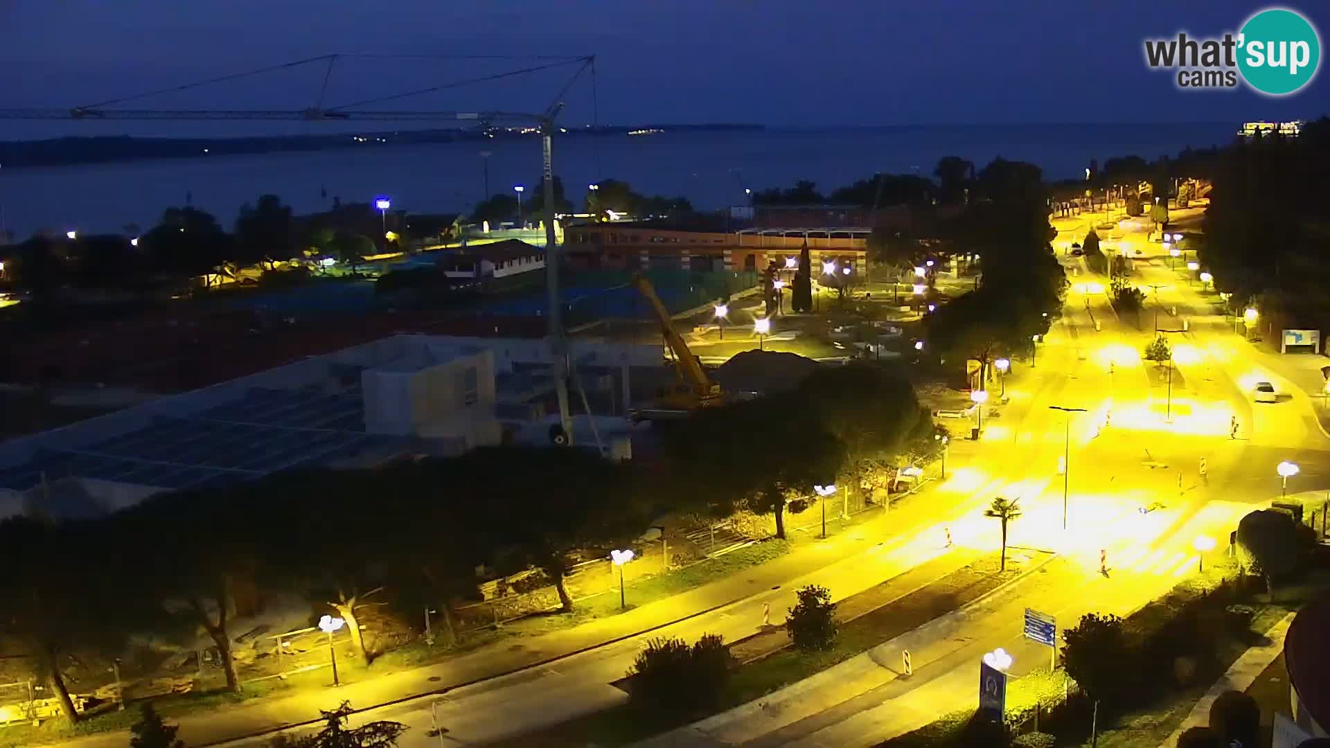 Portorož camera en vivo – vista del puerto deportivo y las canchas de tenis