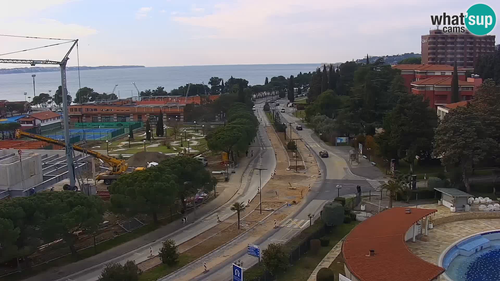 Portorose Live Webcam – vista sulla marina e i campi da tennis