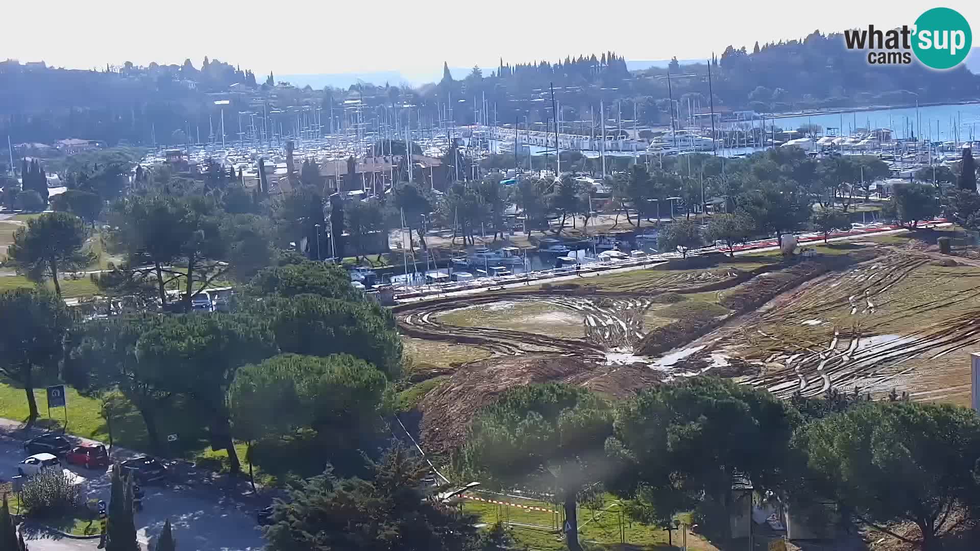 Portorož Live Webcam – view of the marina and tennis courts