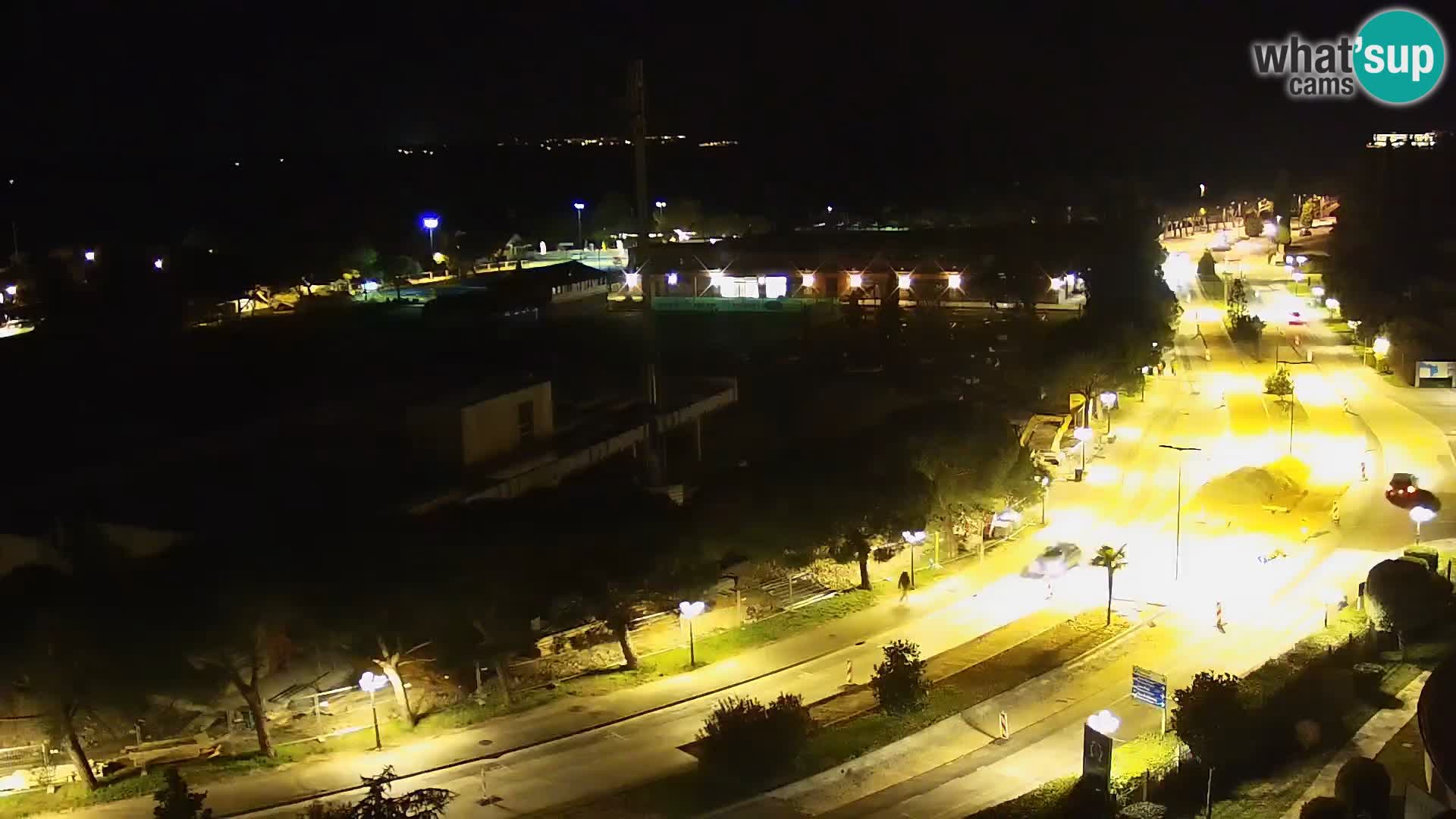 Portorož camera en vivo – vista del puerto deportivo y las canchas de tenis