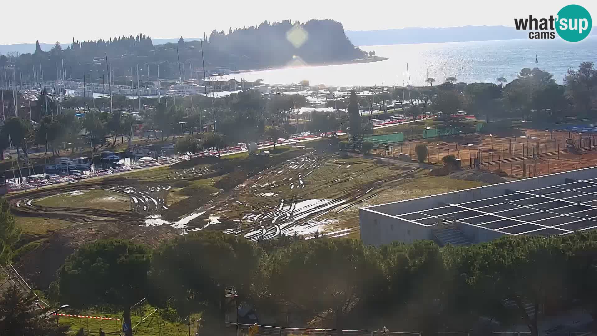 Portorož Live Webcam – view of the marina and tennis courts