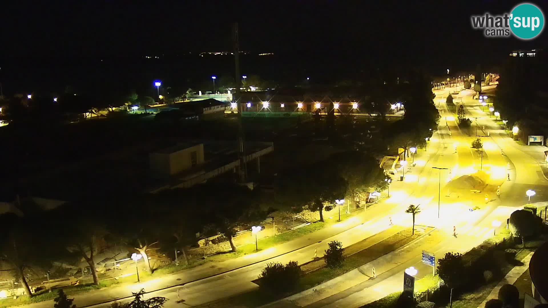 Portorož Live Webcam – vue sur la marina et les courts de tennis