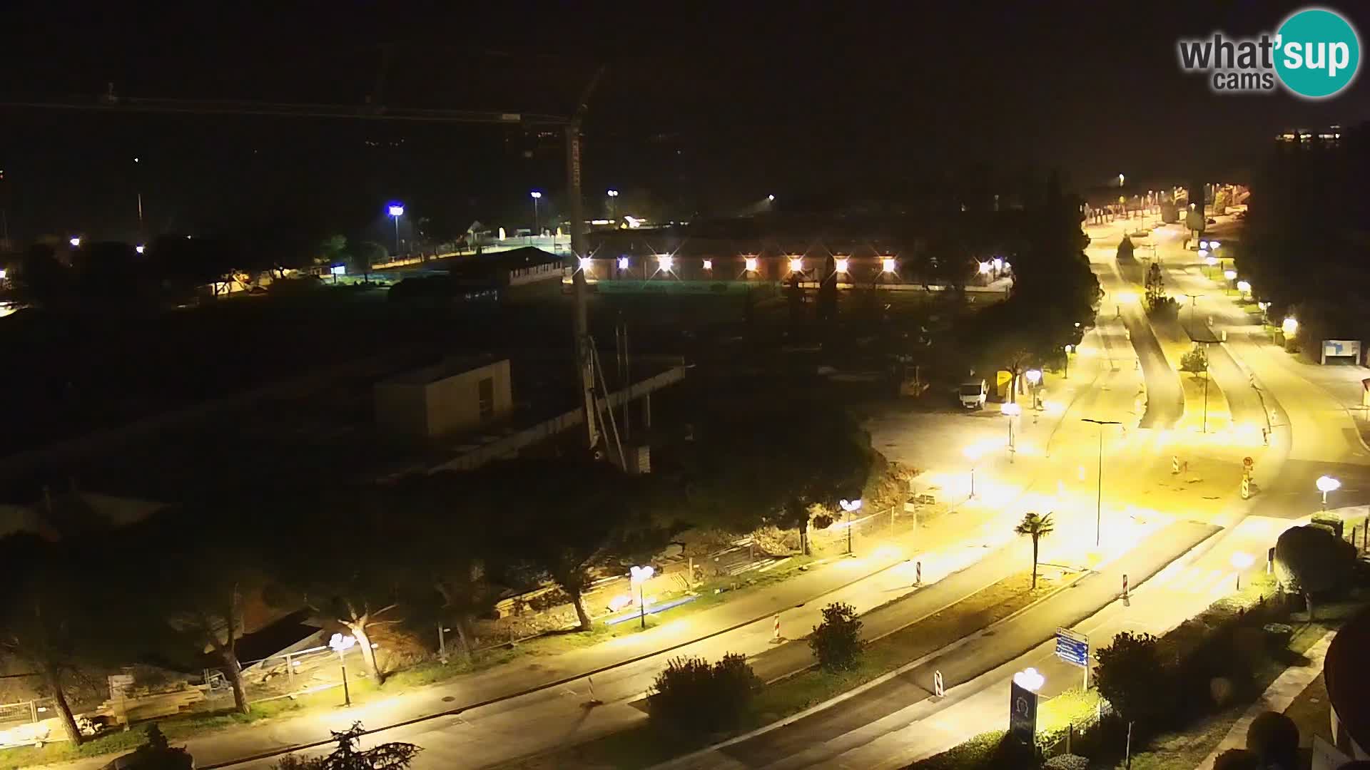 Portorož camera en vivo – vista del puerto deportivo y las canchas de tenis