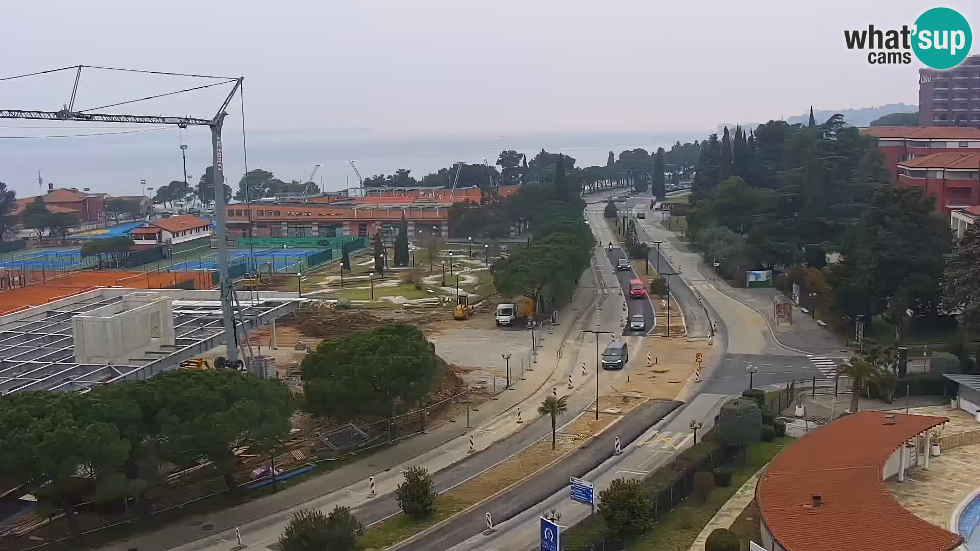 Portorose Live Webcam – vista sulla marina e i campi da tennis