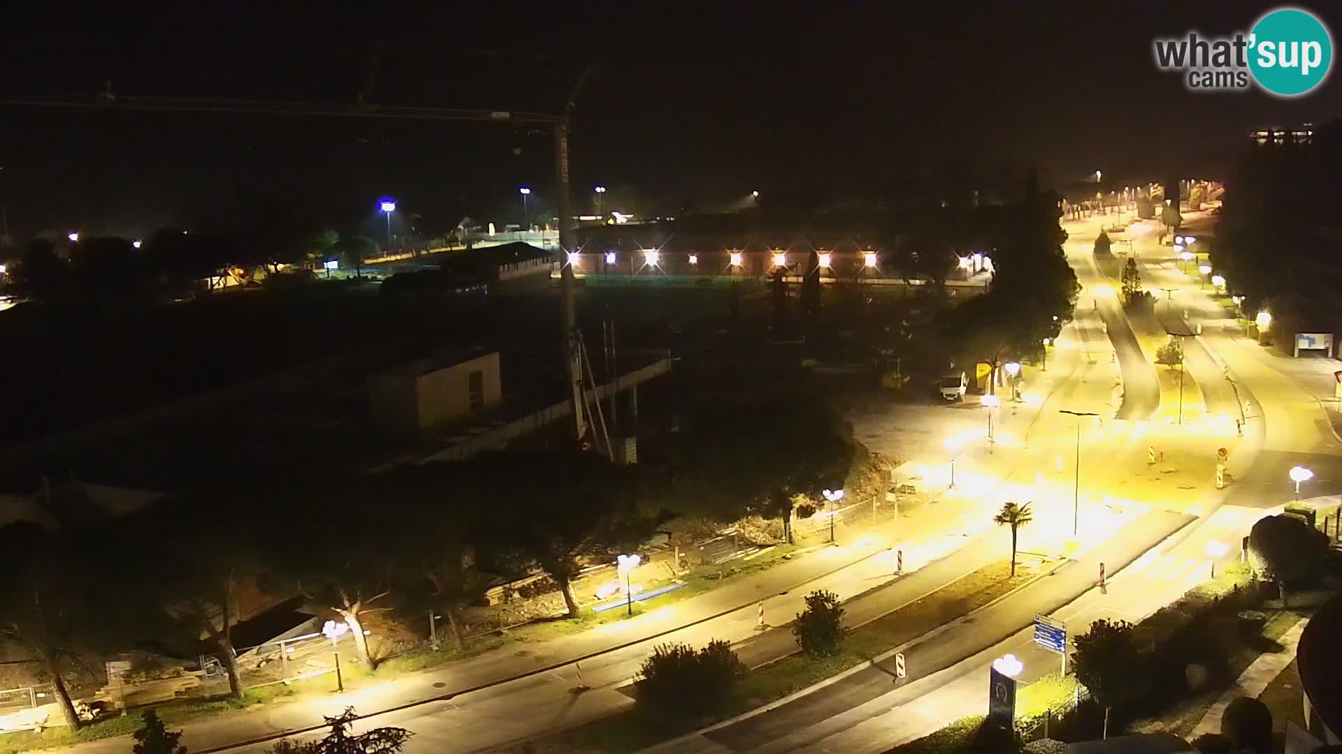 Portorož camera en vivo – vista del puerto deportivo y las canchas de tenis