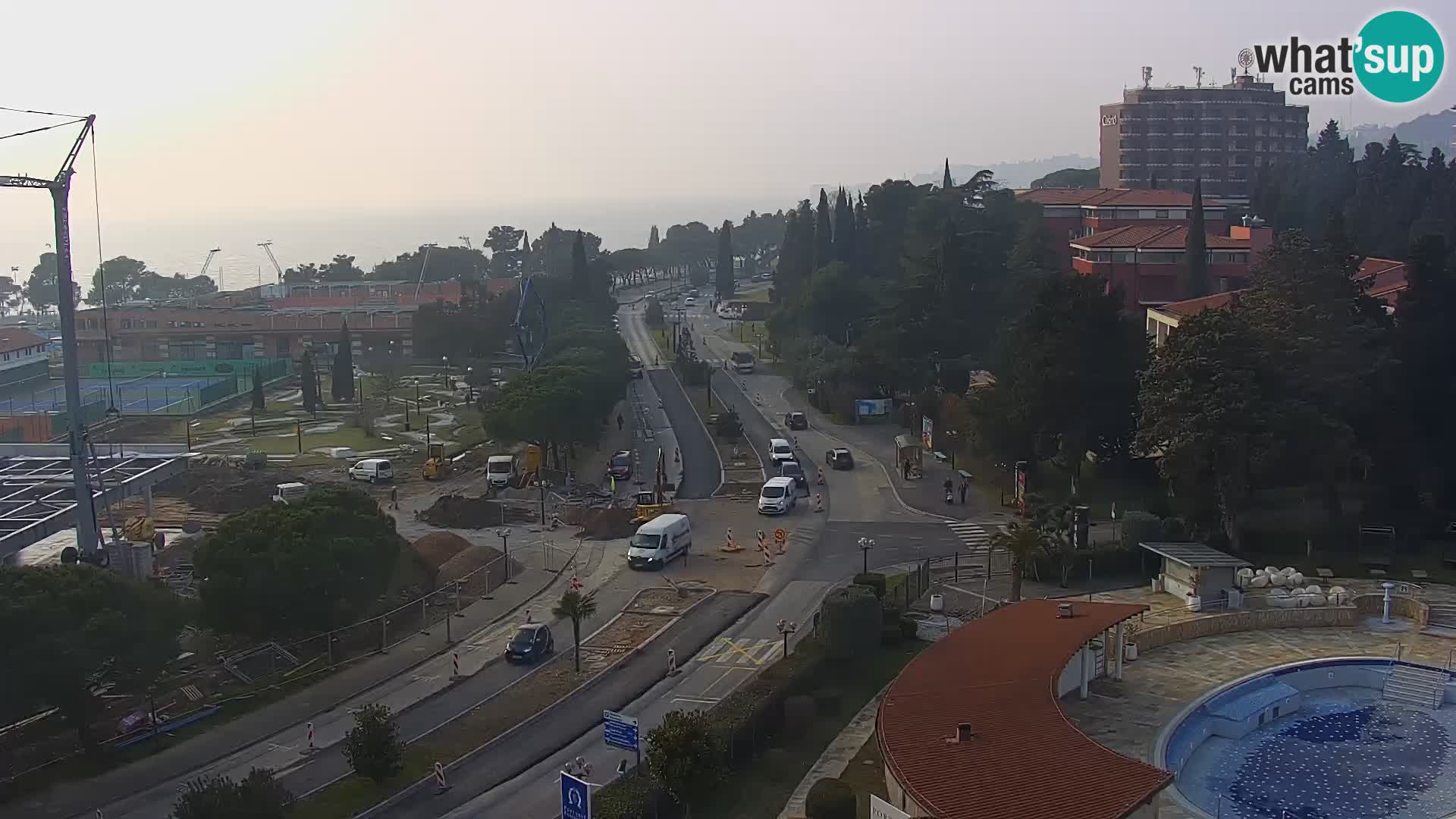 Portorose Live Webcam – vista sulla marina e i campi da tennis