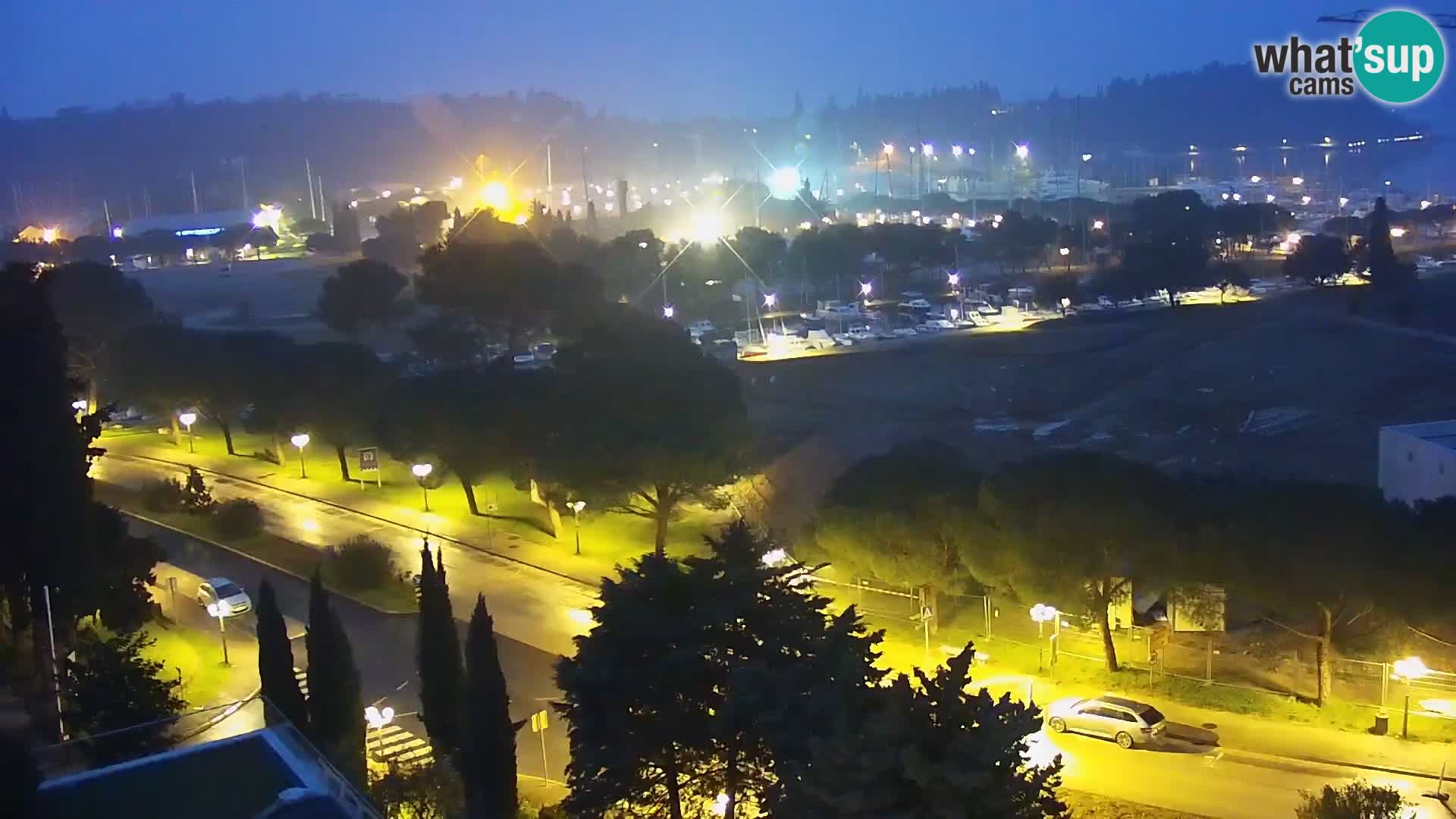 Portorož Webcam – Blick auf den Yachthafen und die Tennisplätze