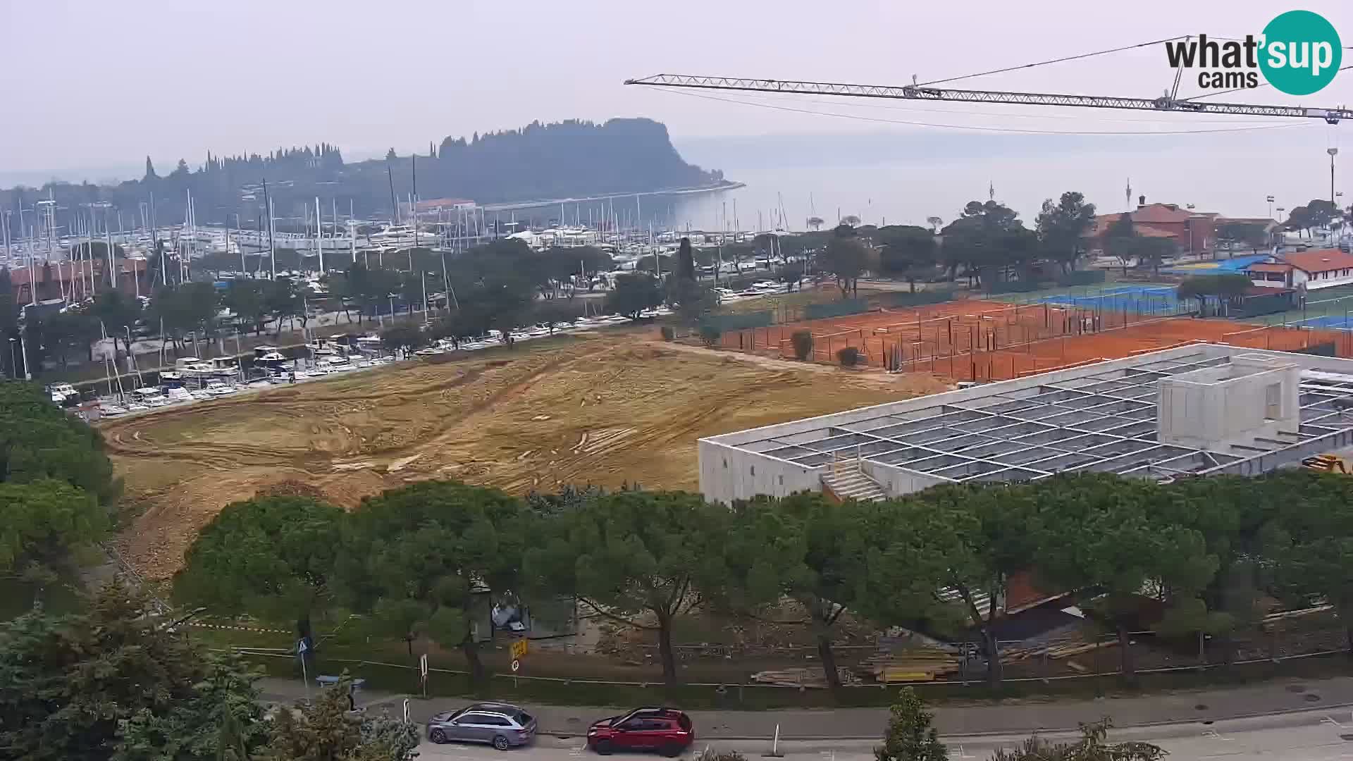 Portorose Live Webcam – vista sulla marina e i campi da tennis