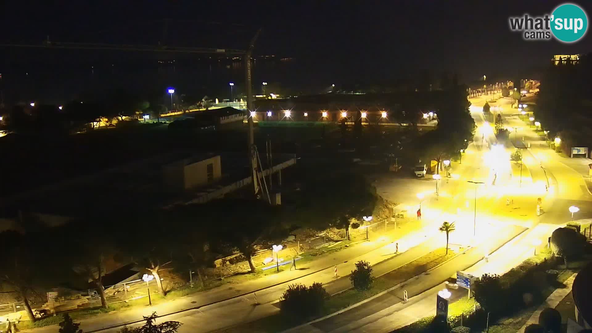 Portorož Live Webcam – vue sur la marina et les courts de tennis