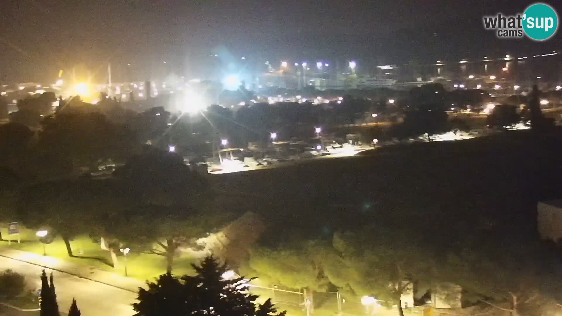 Portorož Webcam – Blick auf den Yachthafen und die Tennisplätze