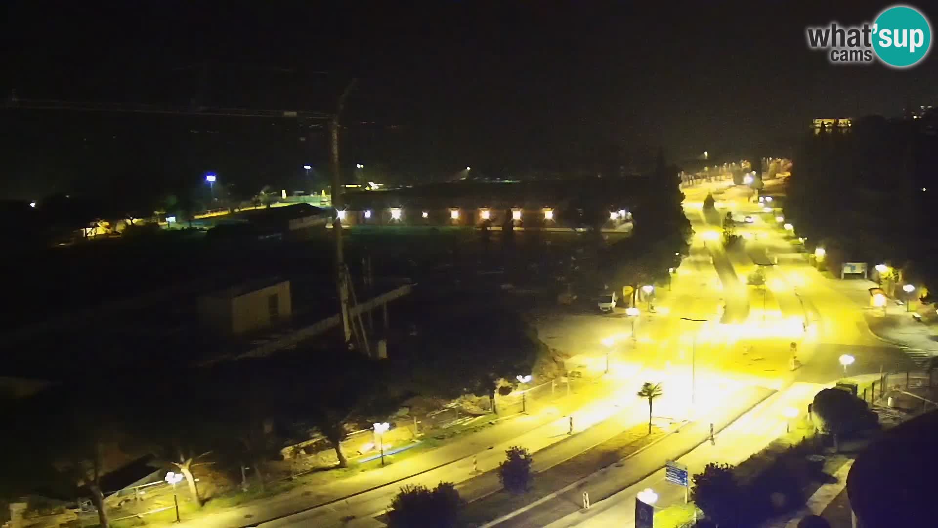 Portorož camera en vivo – vista del puerto deportivo y las canchas de tenis