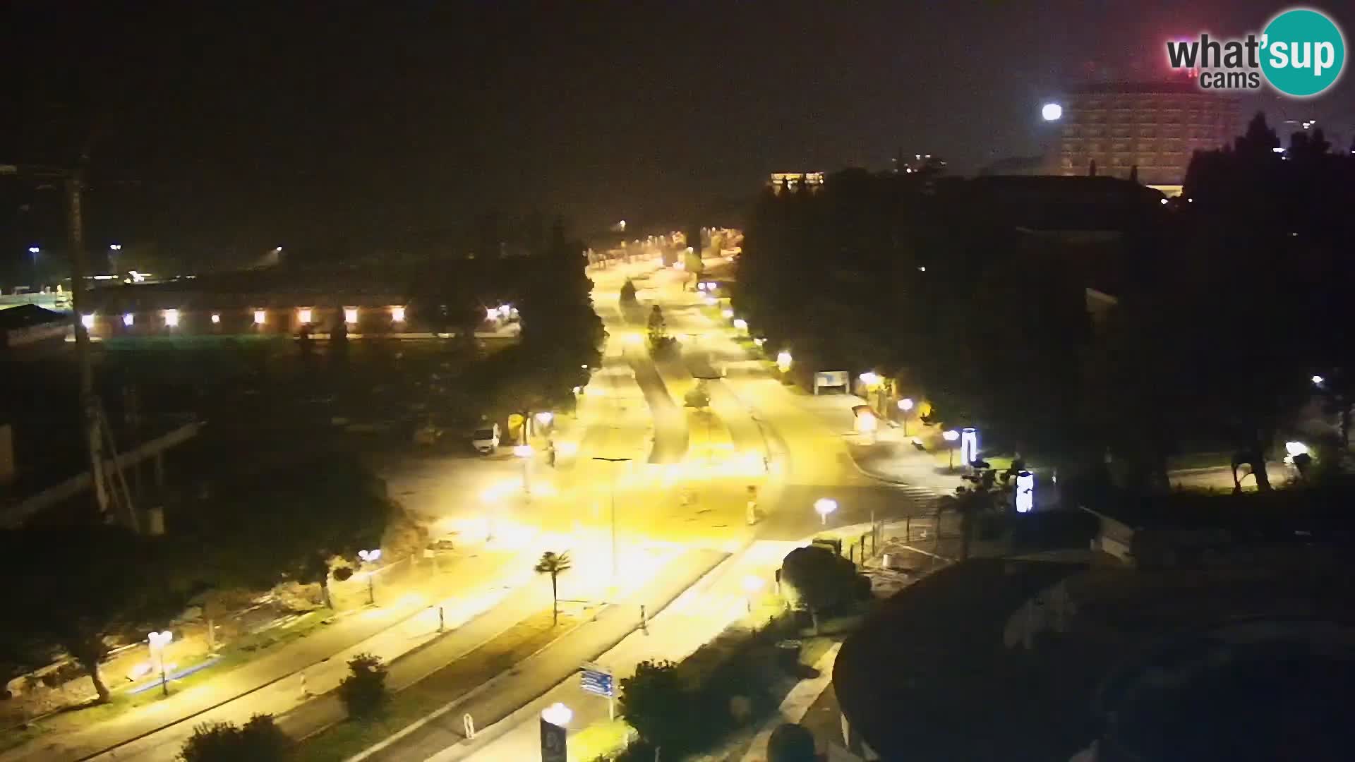 Portorož Live Webcam – vue sur la marina et les courts de tennis