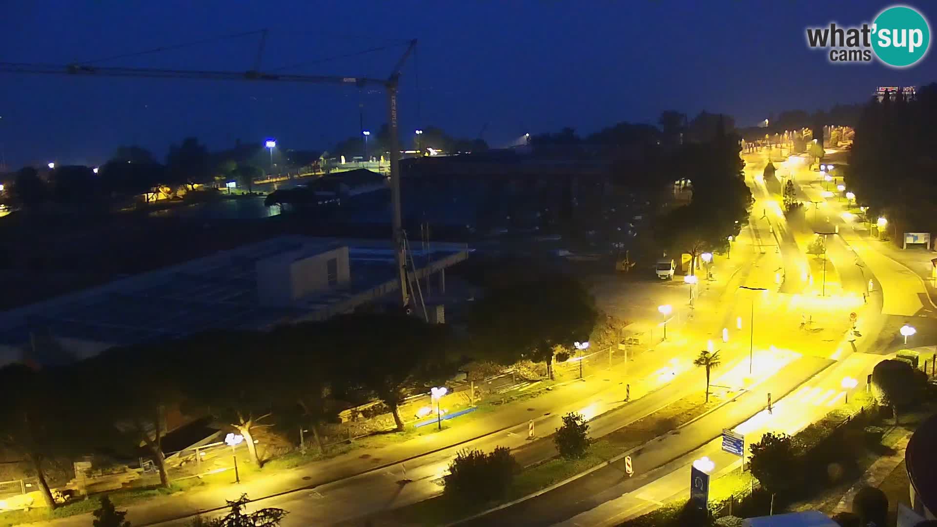 Portorož Webcam – Blick auf den Yachthafen und die Tennisplätze