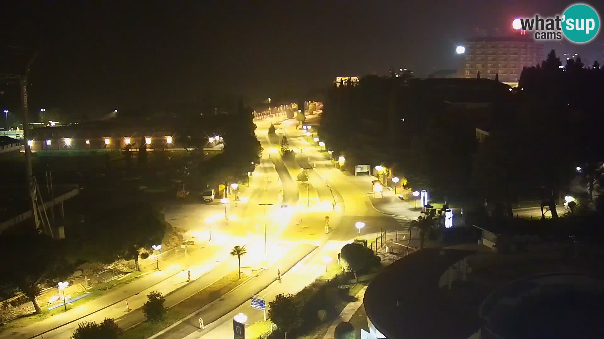 Portorož Webcam – Blick auf den Yachthafen und die Tennisplätze