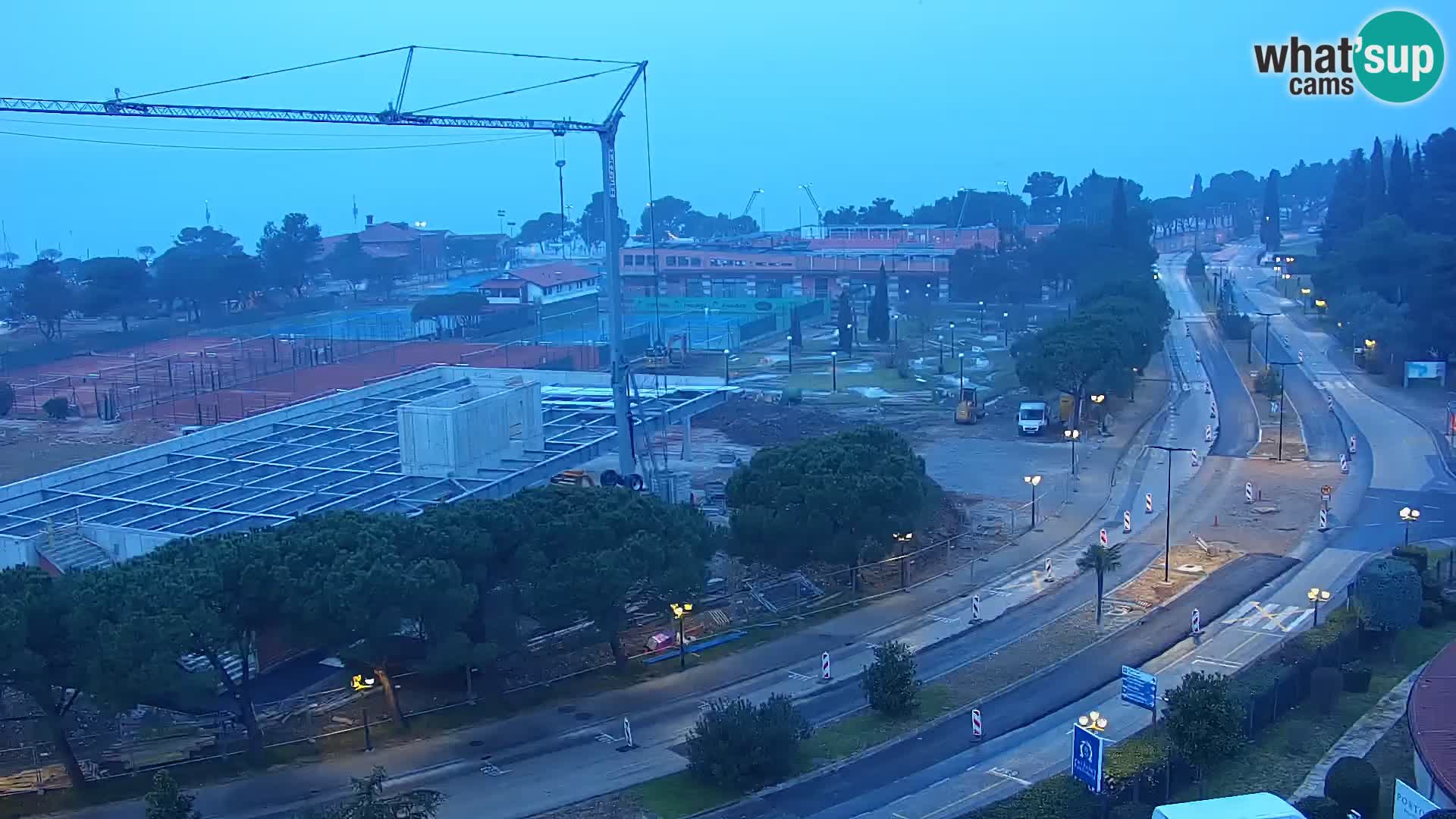 Portorož Live Webcam – view of the marina and tennis courts