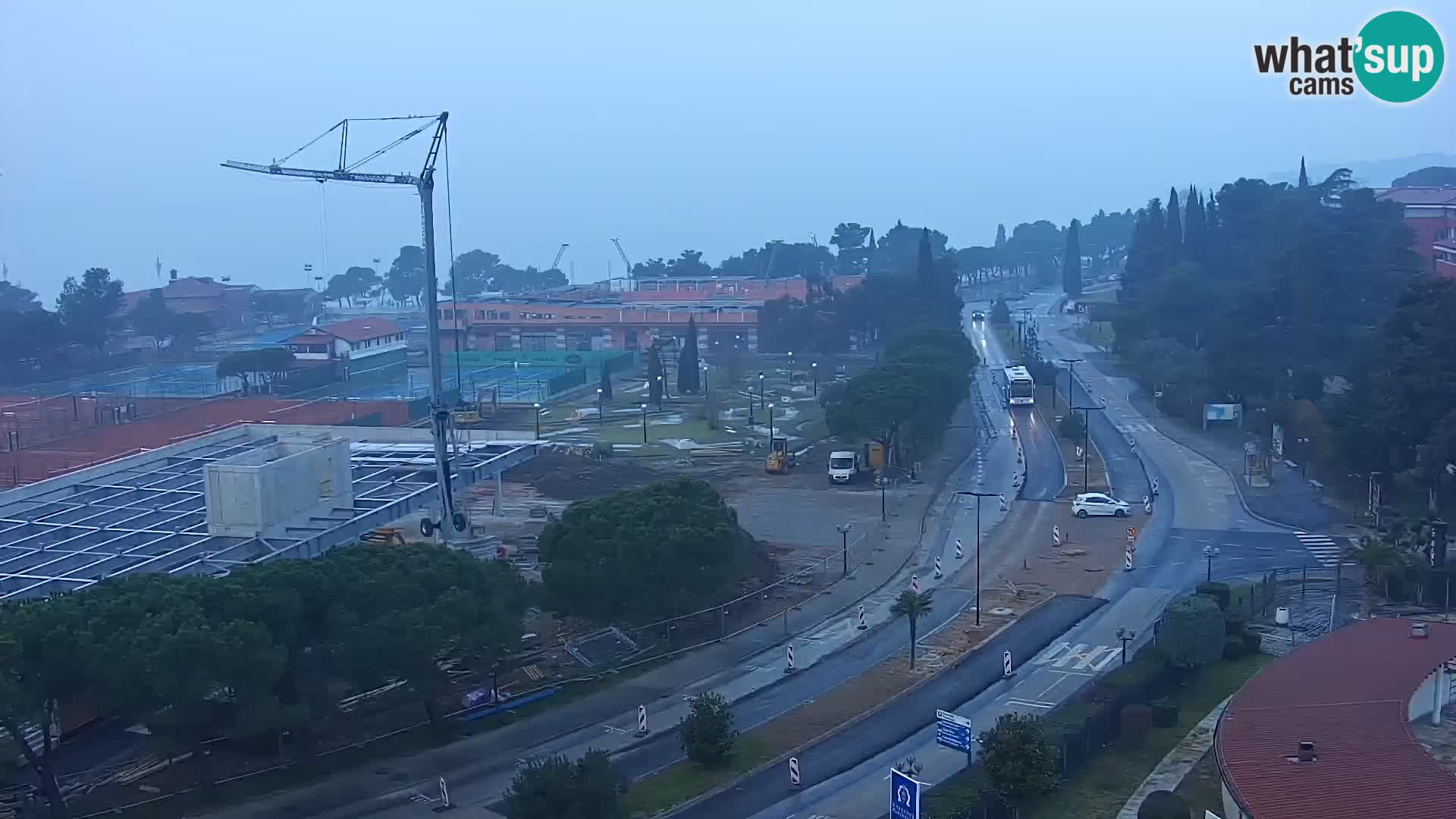 Portorož spletna kamera – pogled na marino in teniška igrišča