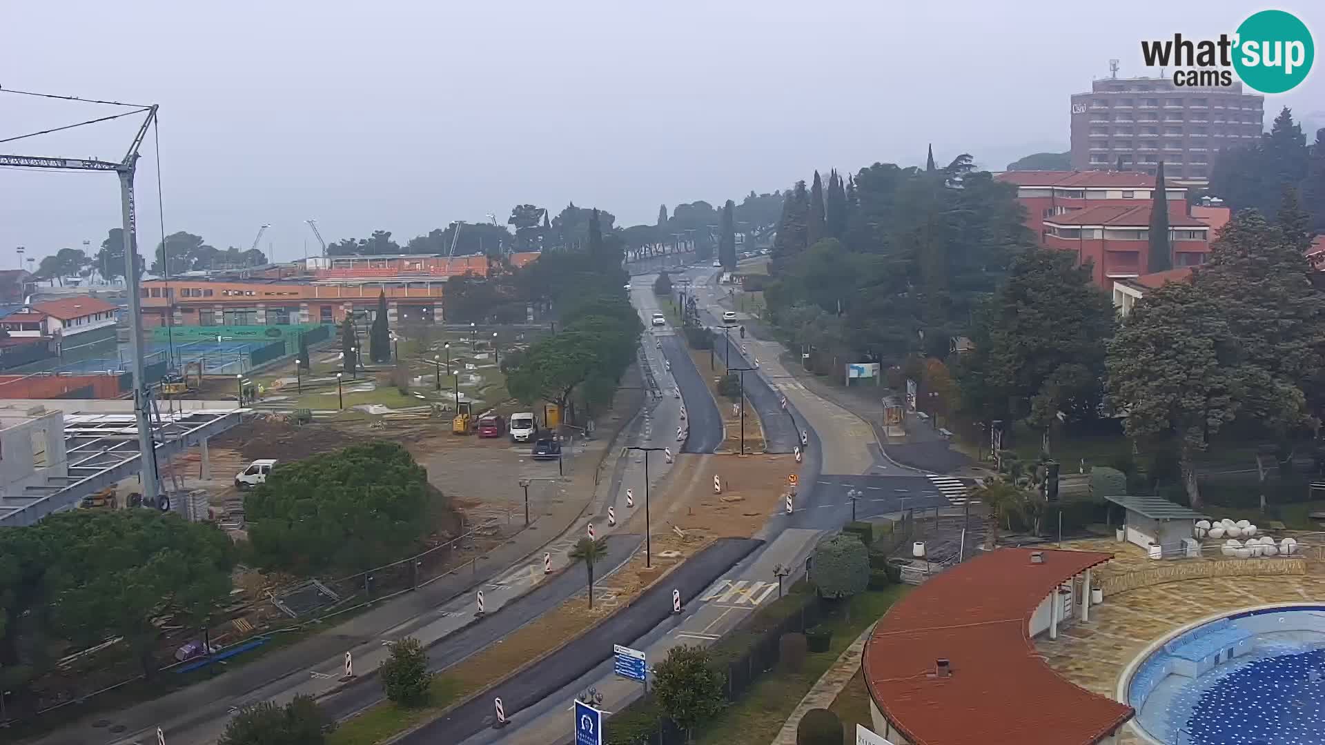 Portorose Live Webcam – vista sulla marina e i campi da tennis