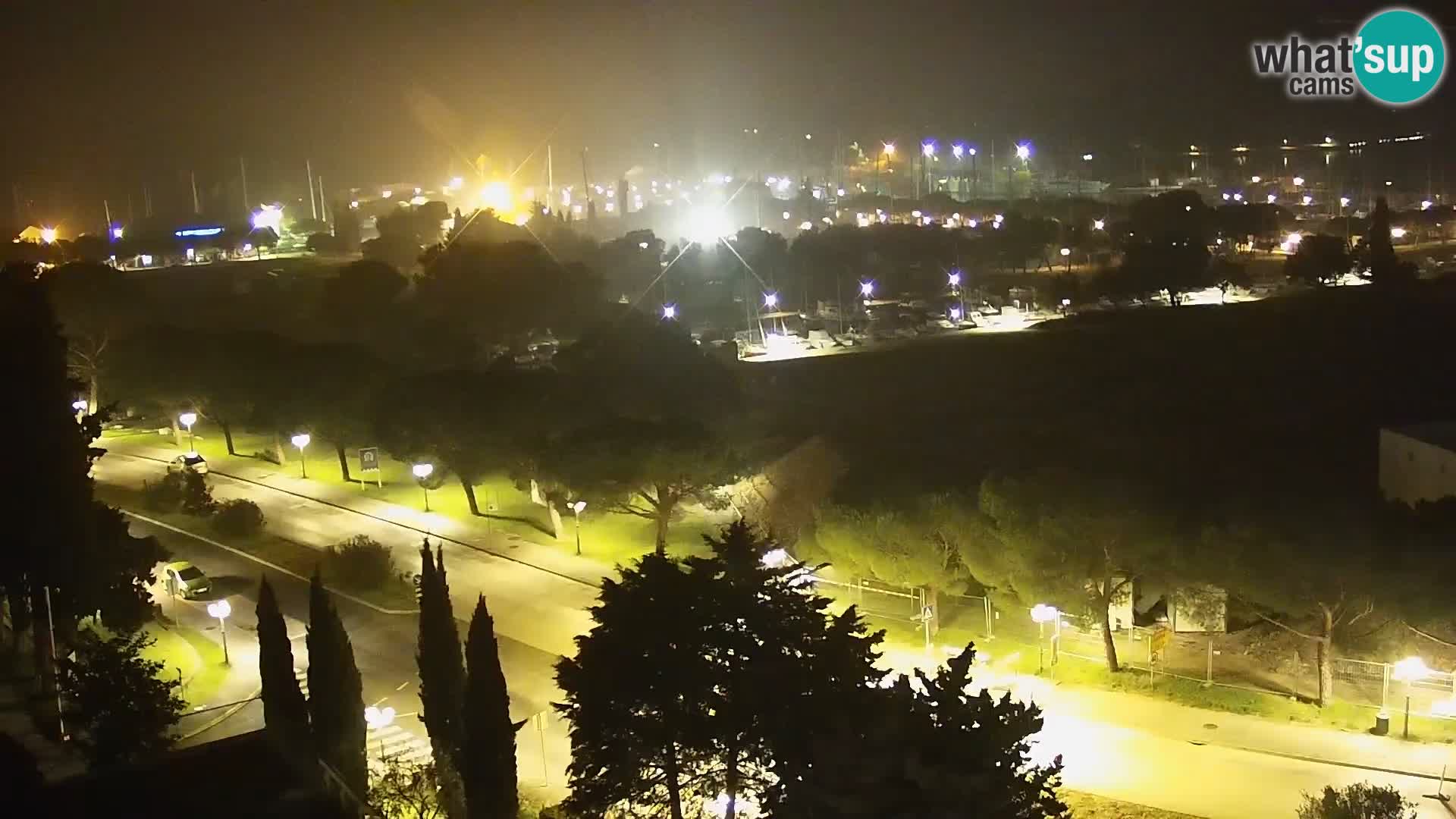 Portorož Live Webcam – vue sur la marina et les courts de tennis