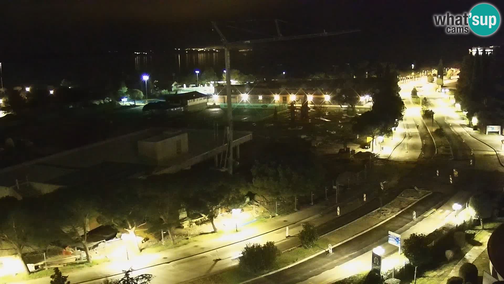 Portorož camera en vivo – vista del puerto deportivo y las canchas de tenis