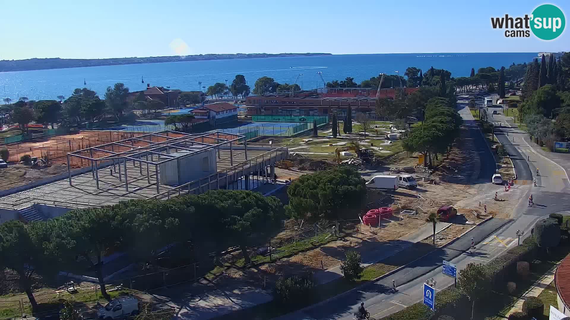 Portorož Live Webcam – view of the marina and tennis courts