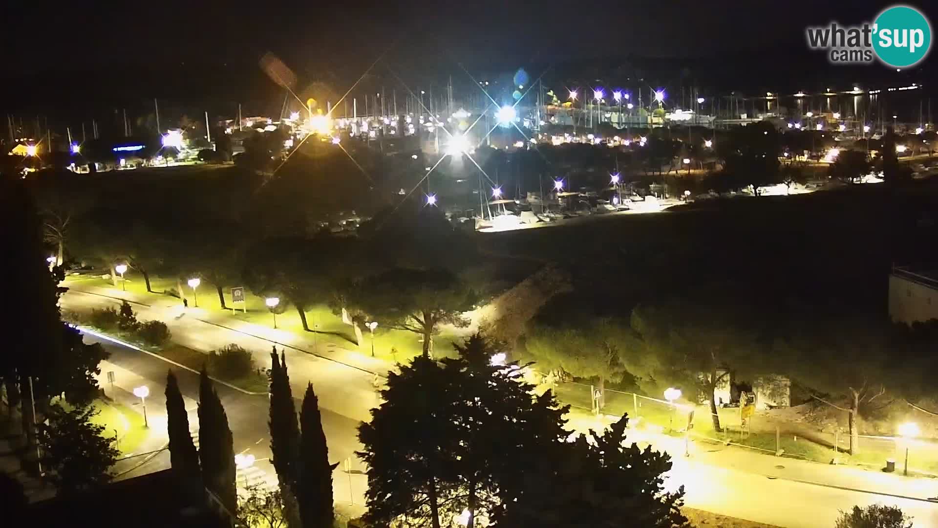 Portorož Webcam – Blick auf den Yachthafen und die Tennisplätze