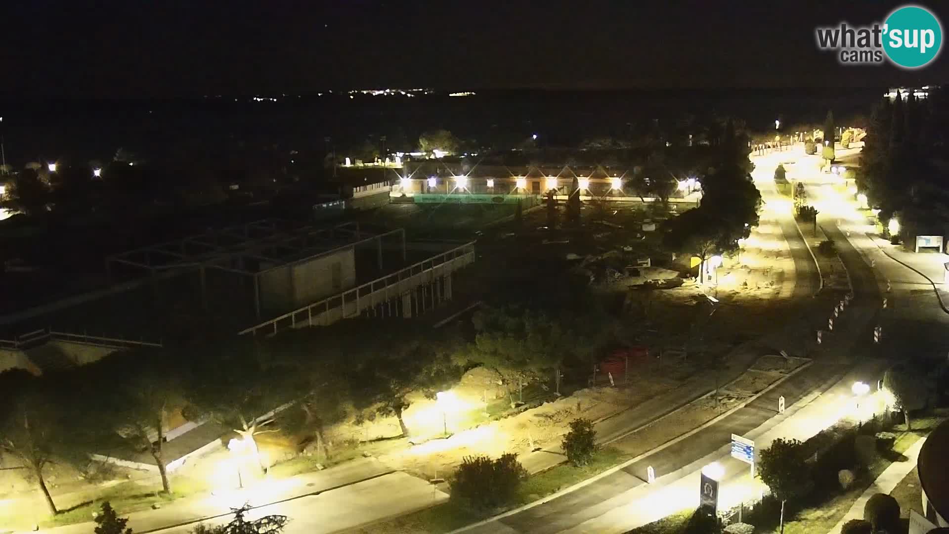 Portorož Live Webcam – vue sur la marina et les courts de tennis