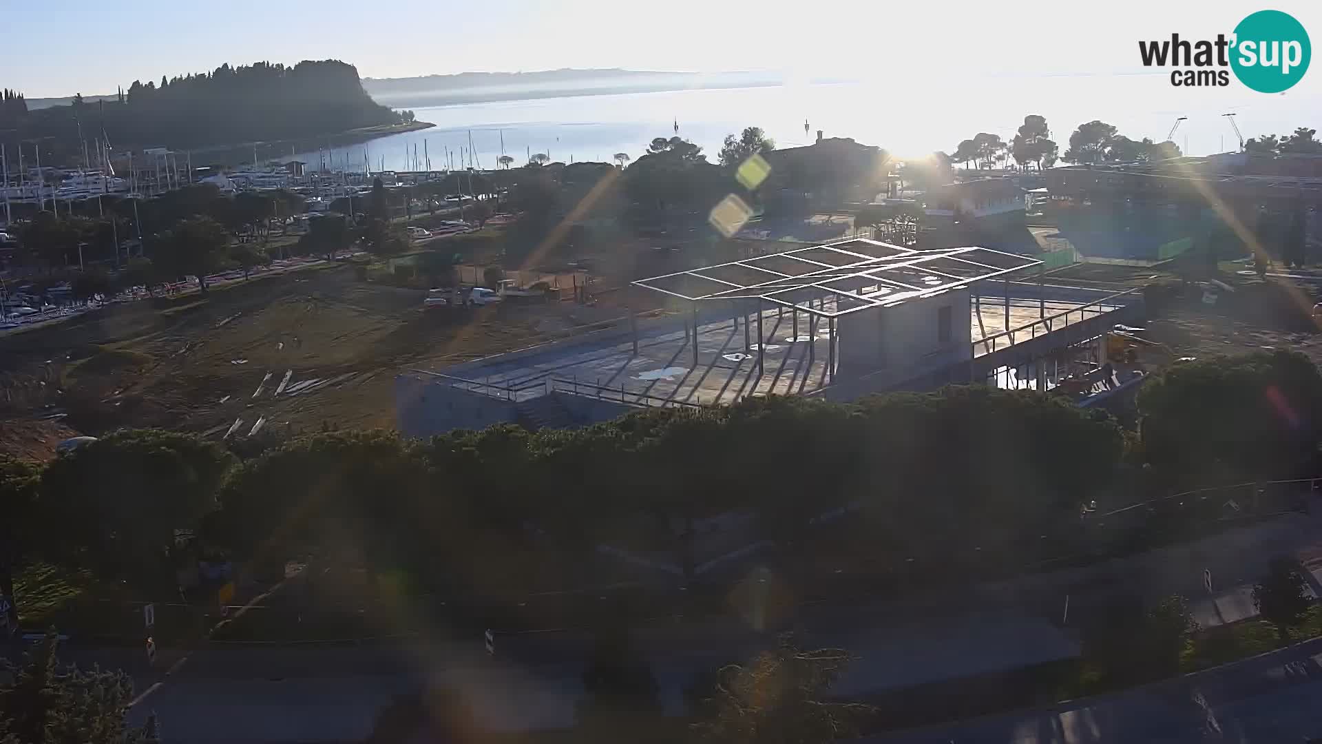 Portorož Live Webcam – view of the marina and tennis courts