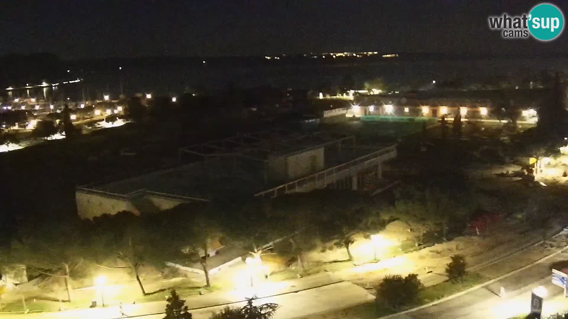 Portorož Webcam – Blick auf den Yachthafen und die Tennisplätze