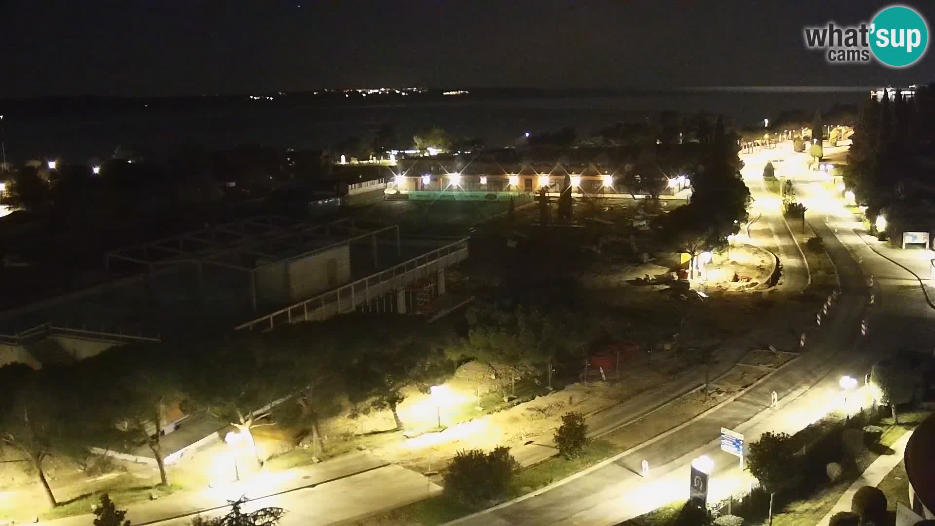 Portorož Live Webcam – vue sur la marina et les courts de tennis