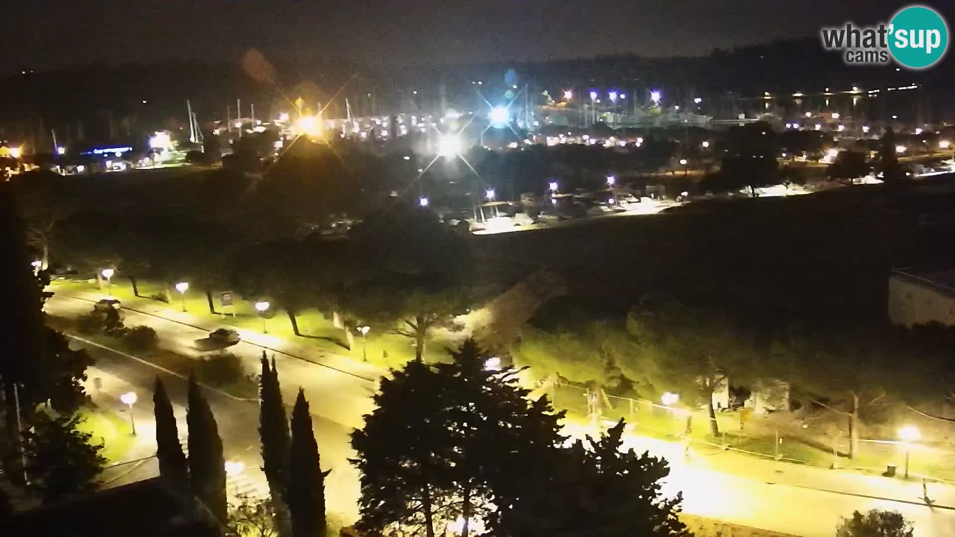 Portorož Webcam – Blick auf den Yachthafen und die Tennisplätze