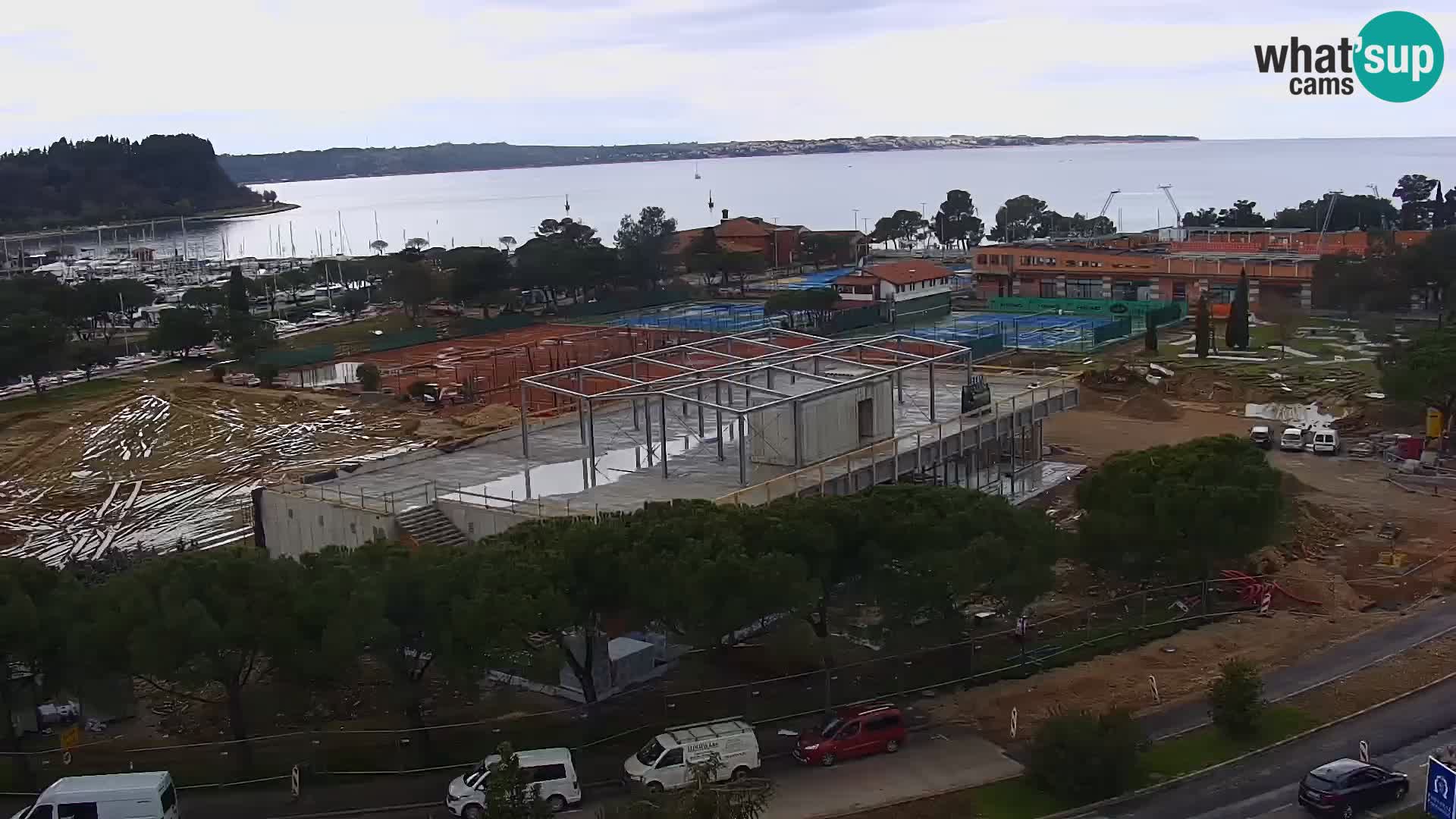 Portorož Live Webcam – view of the marina and tennis courts