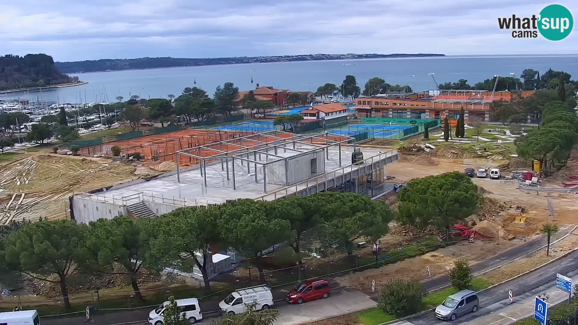 Portorož Live Webcam – view of the marina and tennis courts