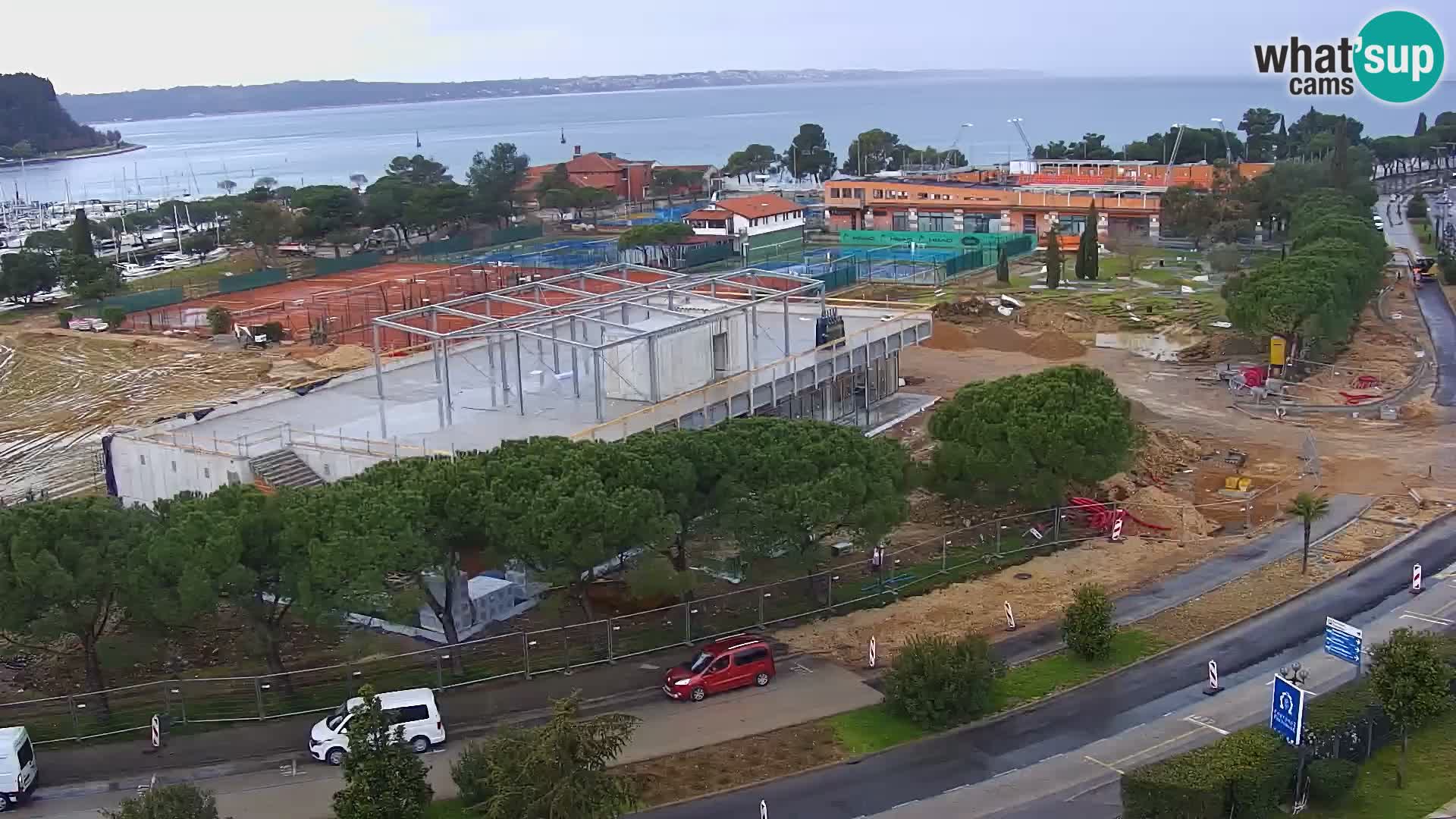 Portorose Live Webcam – vista sulla marina e i campi da tennis