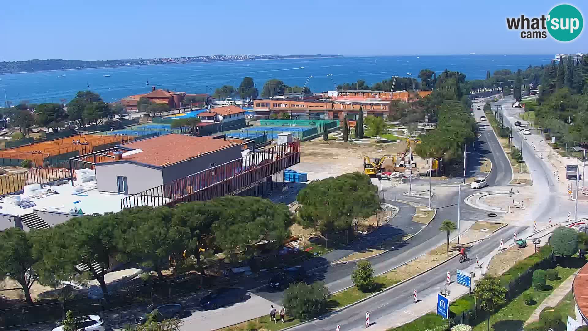 Portorož Live Webcam – view of the marina and tennis courts