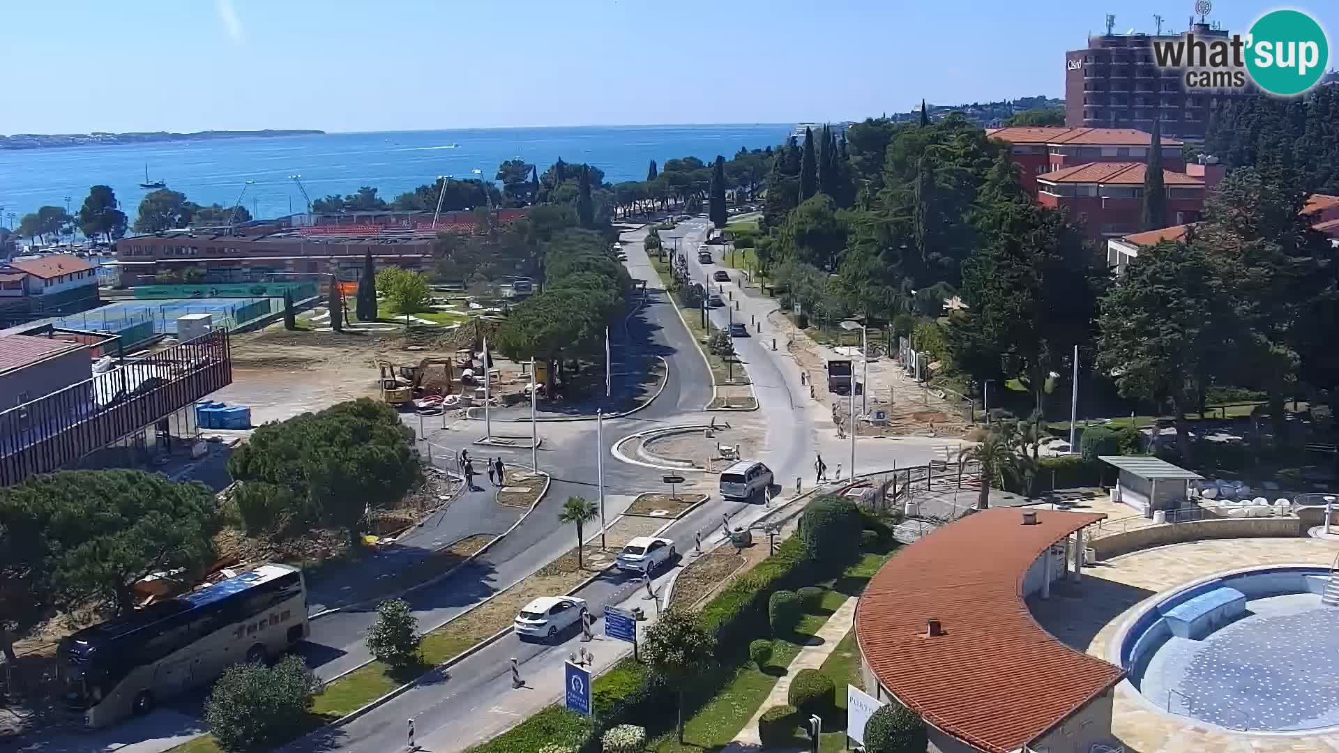 Portorož Live Webcam – view of the marina and tennis courts