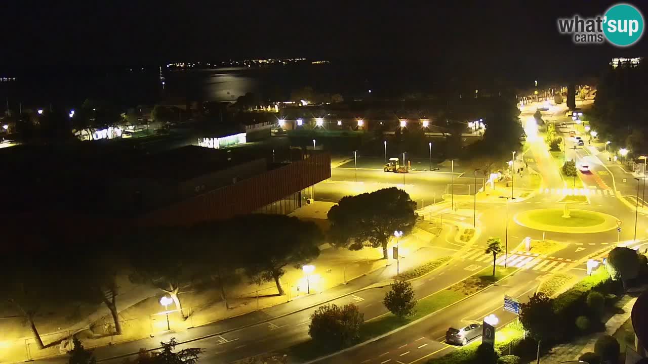 Portorož Live Webcam – view of the marina and tennis courts